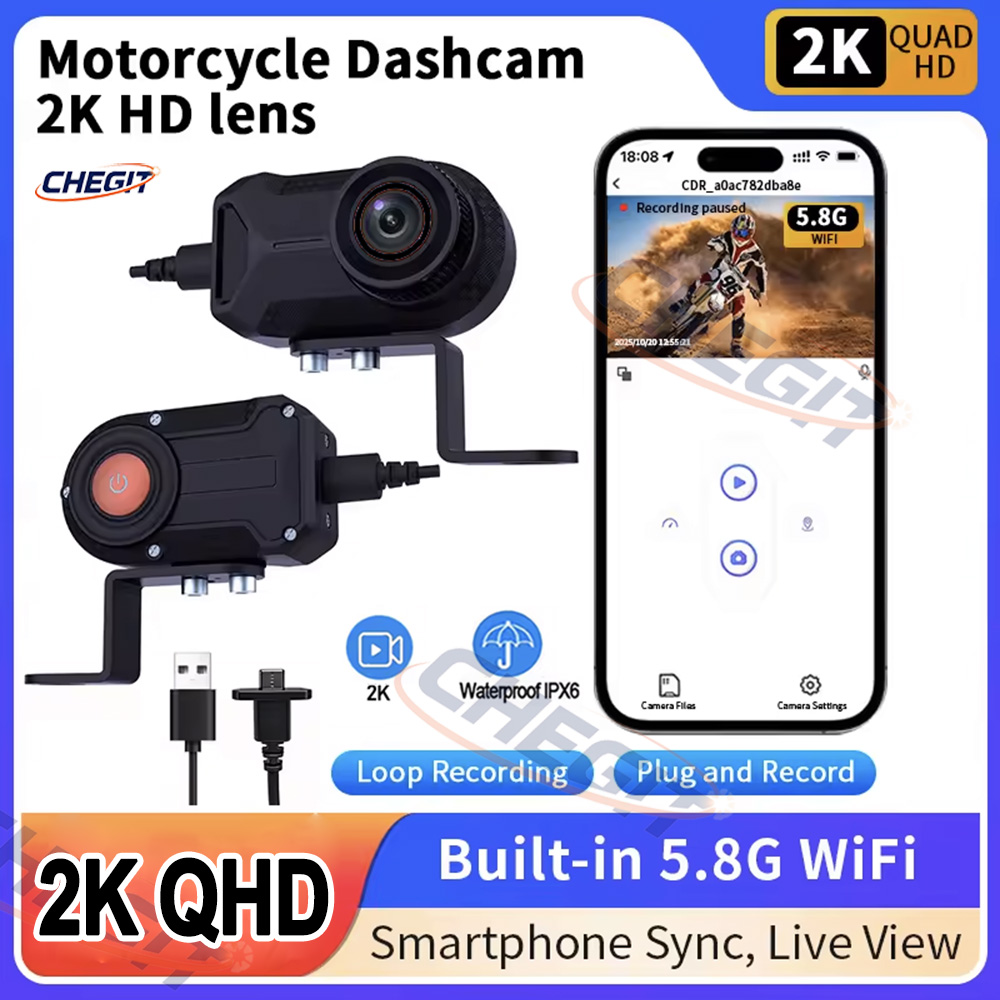 Compact Camera Mirrorless - 오토바이 DVR 2K HD WiFi 방수