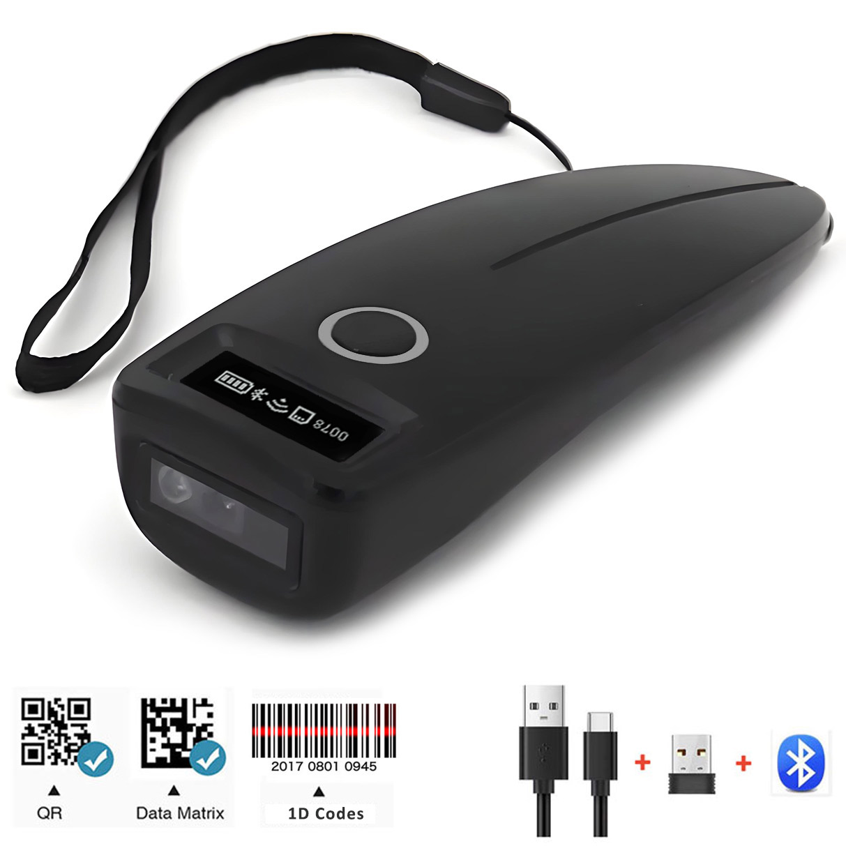 Barcode Scanner Wireless - 바코드 스캐너 무선 1D 2D QR