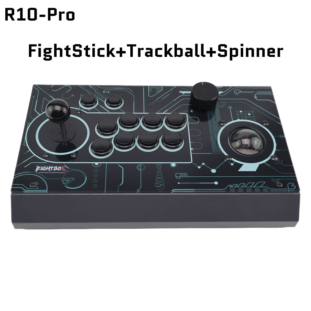 Retro Game Controller Usb - FightBox R10-PRO 아케이드 파이트 스틱 트랙볼&스피너