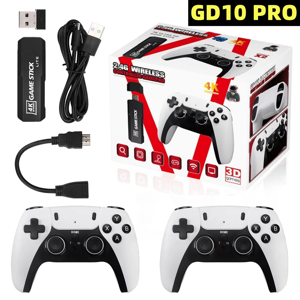 GD10 프로 비디오 게임 스틱 콘솔, 2.4G 더블  - Retro Game Controller Usb 리뷰 및 가격