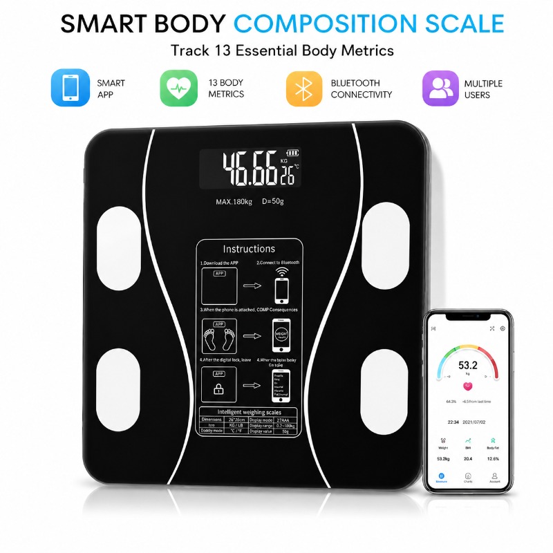 스마트 블루투스 체지방 측정기 디지털 욕실 체중계 체성 - Body Fat Scale Smart 리뷰 및 가격