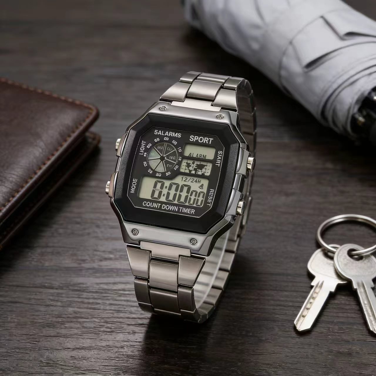 남자 군사 시계 럭셔리 스포츠 디지털 시계 스테인레스  - Electronics Gadgets For Men 리뷰 및 가격