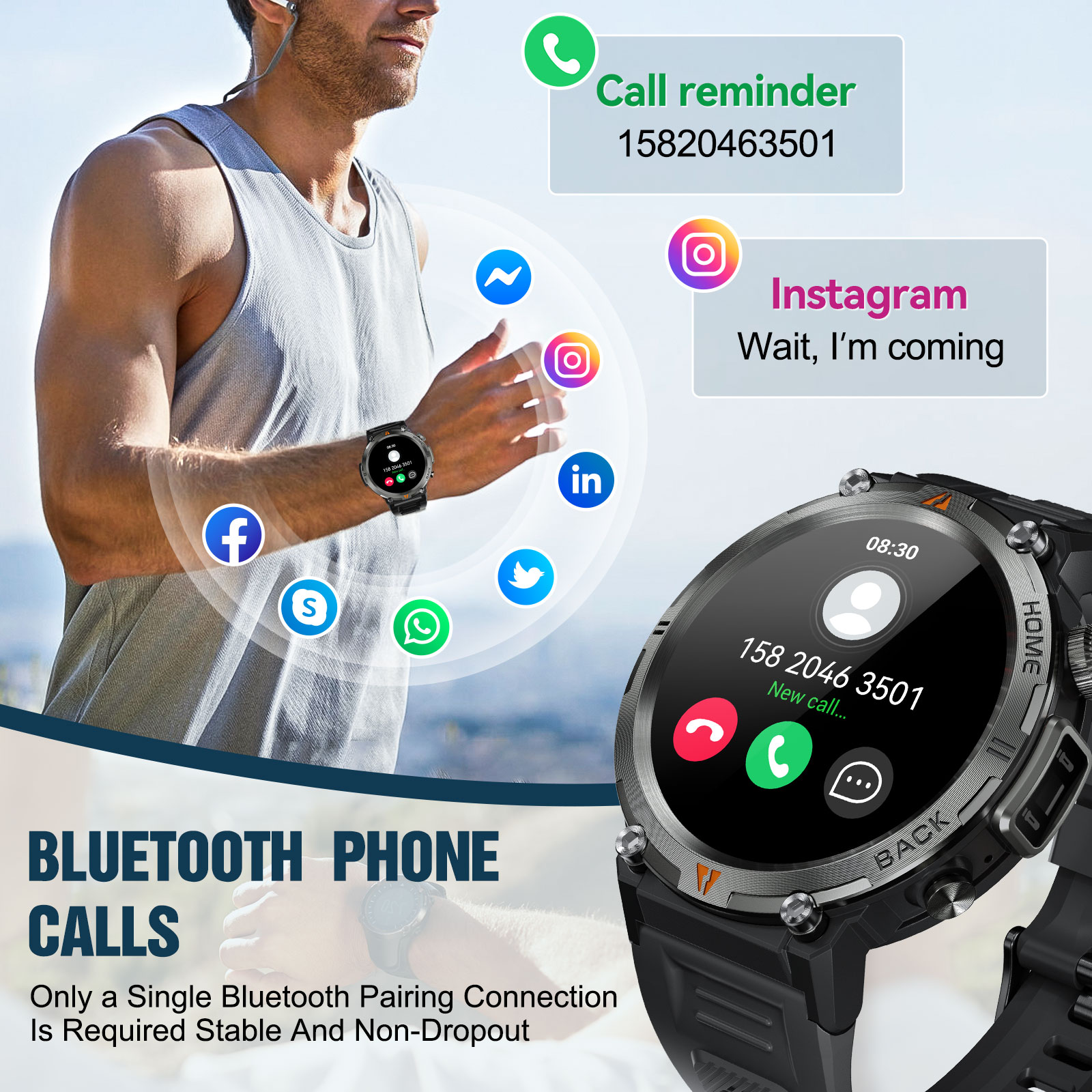 EIGIIS KE3 블루투스 통화 스마트 워치 남성용  - Electronics Gadgets For Men 리뷰 및 가격