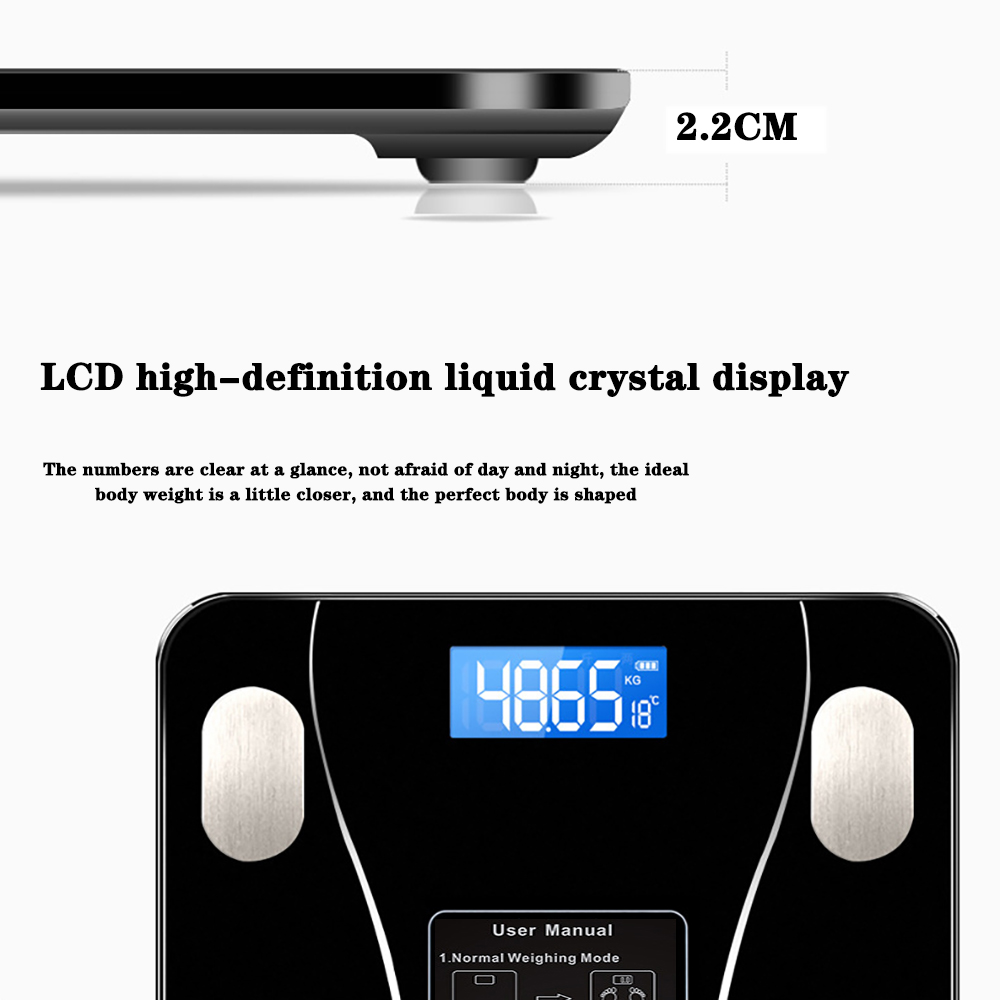 스마트 무선 디지털 체지방 측정기 블루투스 호환 욕실  - Body Fat Scale Smart 리뷰 및 가격